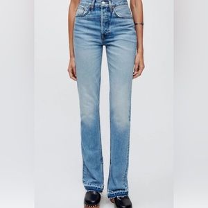 Re/done High Rise Skinny Boot - Opal Indigo